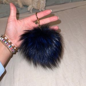 Michael Kors pompom keychain